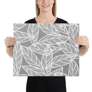 Messy White Leaves | Canvas