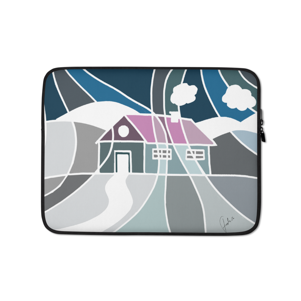 Pastel Winter House | Laptop Sleeve