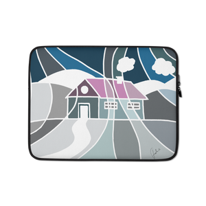 Pastel Winter House | Laptop Sleeve