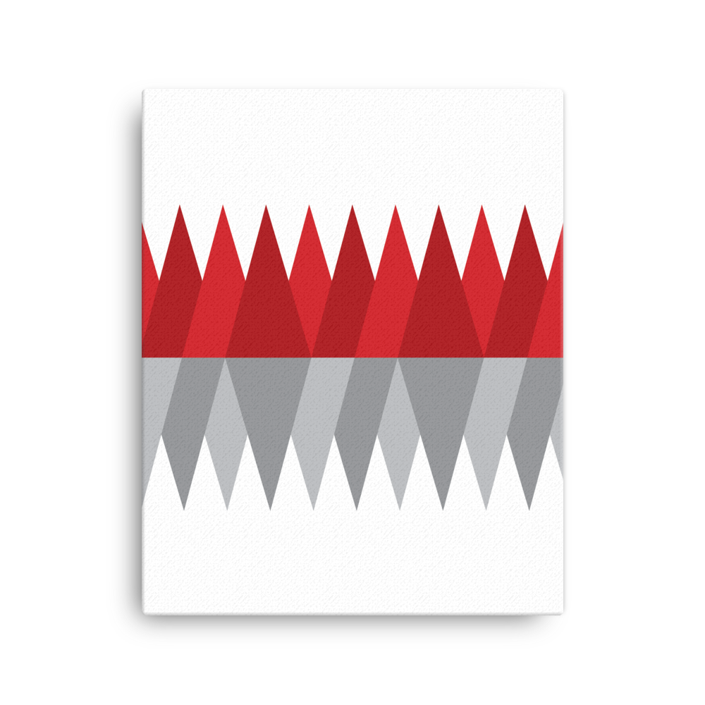 Red Gray Christmas | Canvas