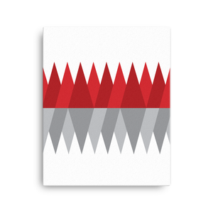 Red Gray Christmas | Canvas