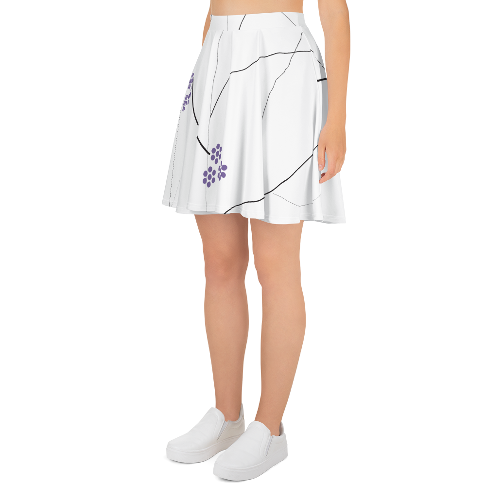 Purple Small Flowers | Skater Skirt