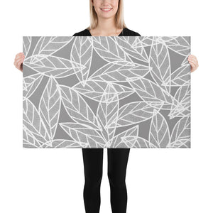 Messy White Leaves | Canvas