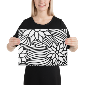 Black And White Flower Ornament | Canvas