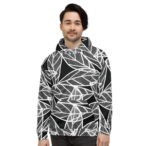 White Leaves on Black | Hoodie