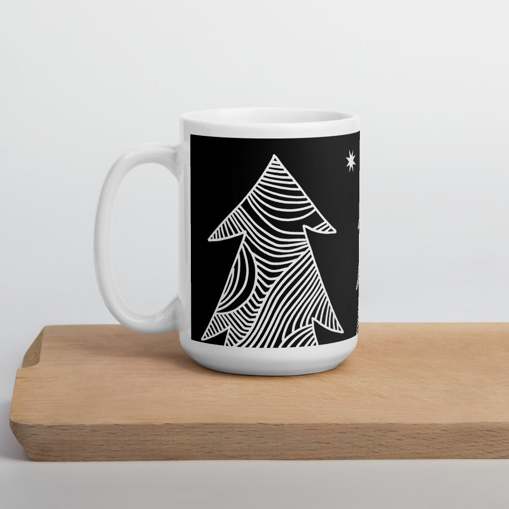 Stars and Trees Black | Mug