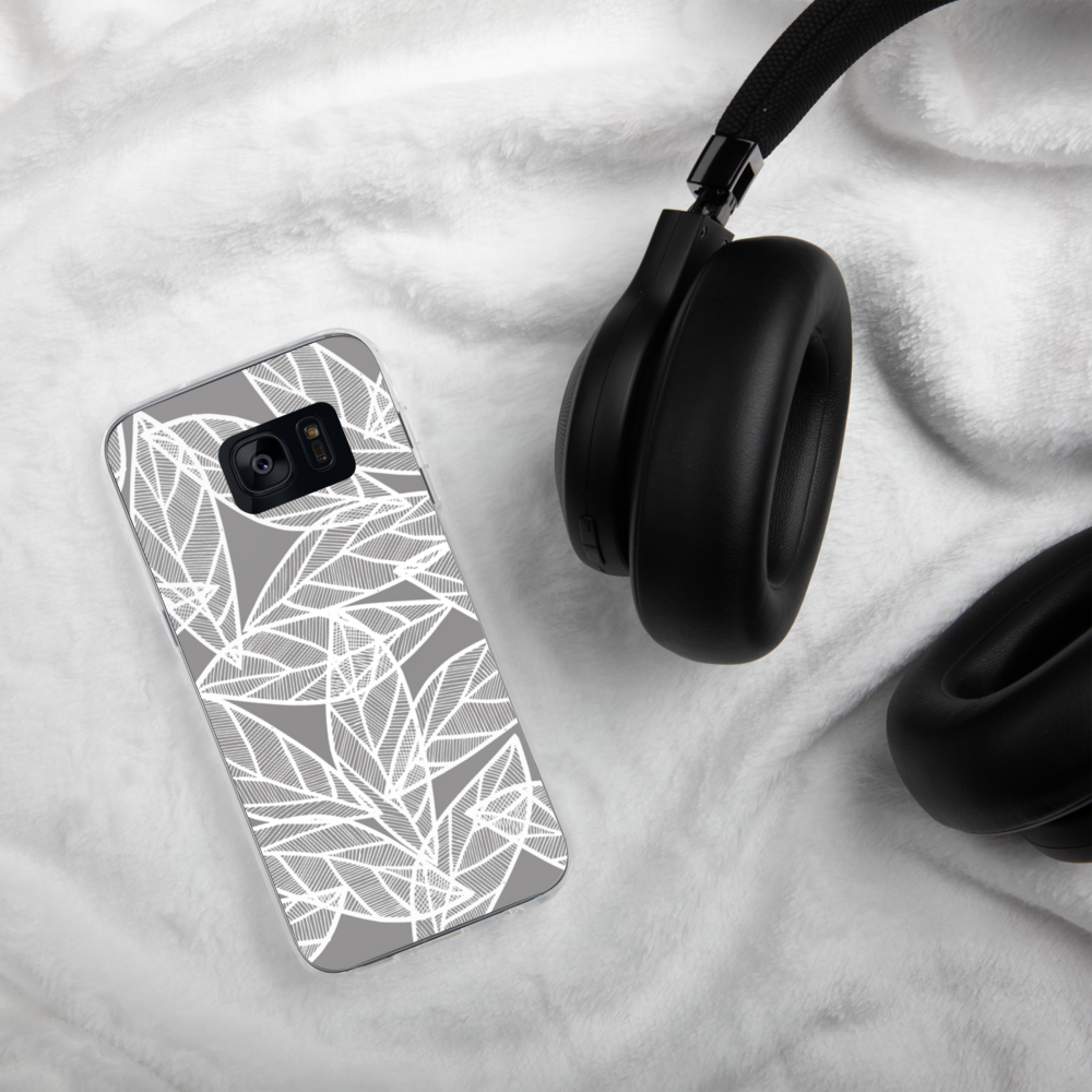 Messy White Leaves | Samsung Case