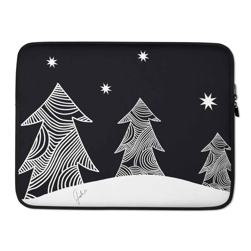 Stars and Trees Black | Laptop Sleeve