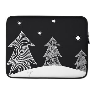 Stars and Trees Black | Laptop Sleeve