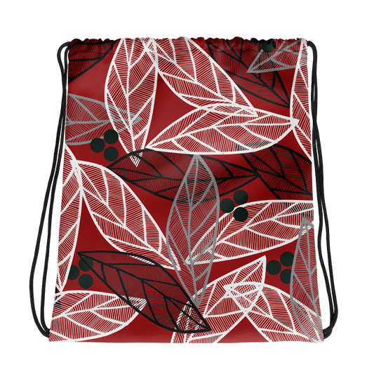 Christmas Leaves | Drawstring Bag
