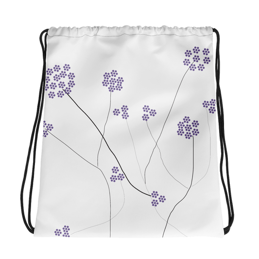 Purple Small Flowers | Drawstring Bag