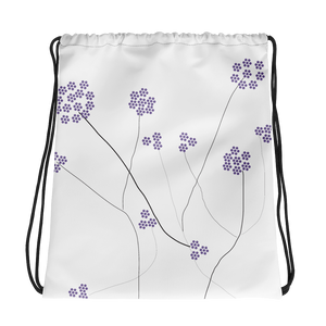 Purple Small Flowers | Drawstring Bag