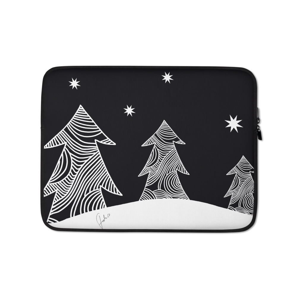 Stars and Trees Black | Laptop Sleeve