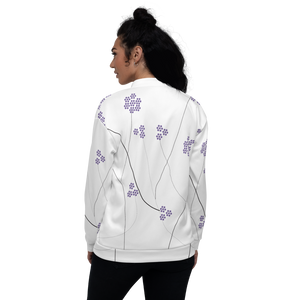 Purple Small Flowers | Bomber Jacket