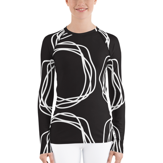 White Flowers | Women's Rash Guard