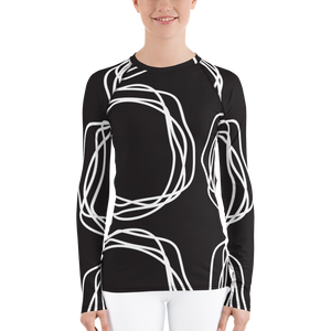 White Flowers | Women's Rash Guard