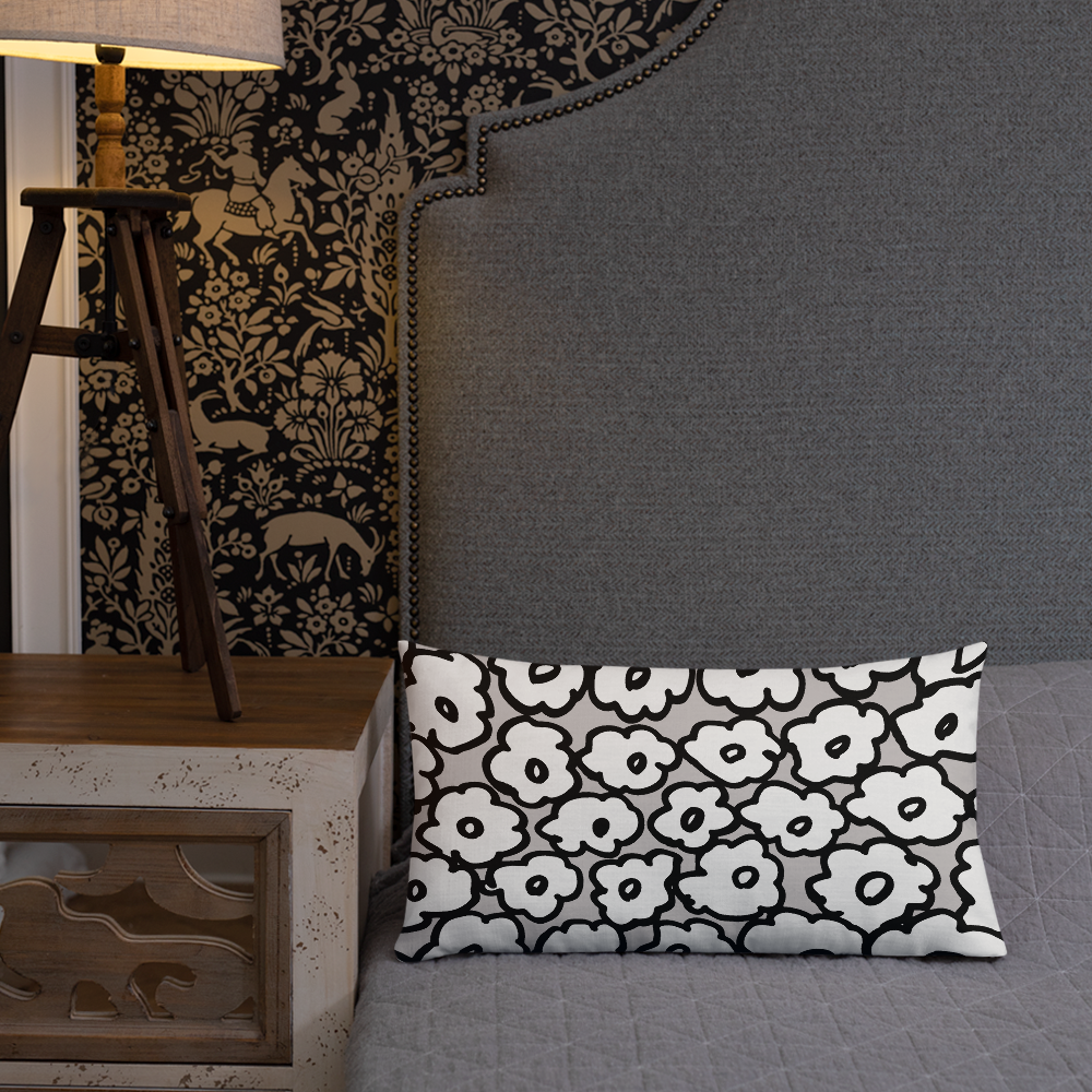 Happy White Flowers | Pillow