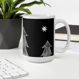 Stars and Trees Black | Mug