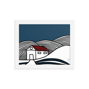 House in Snow | Framed Poster