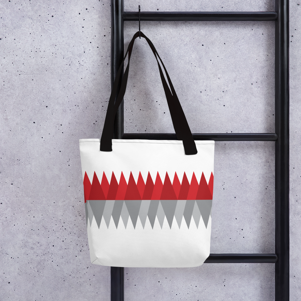 Red Gray Christmas | Tote Bag