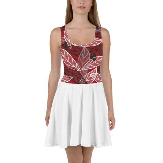 Christmas Leaves | Skater Dress