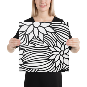 Black And White Flower Ornament | Canvas