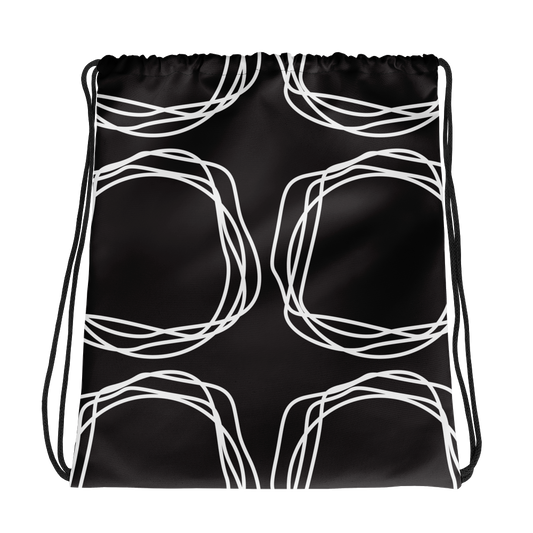 White Flowers | Drawstring Bag