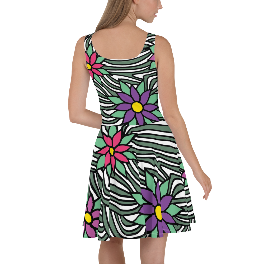 Flower Ornament | Skater Dress