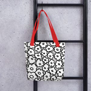 Happy White Flowers | Tote Bag