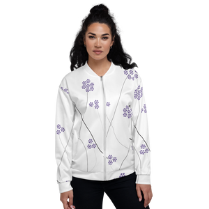 Purple Small Flowers | Bomber Jacket