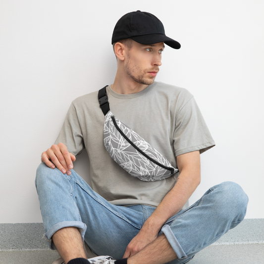 Messy White Leaves | Fanny Pack