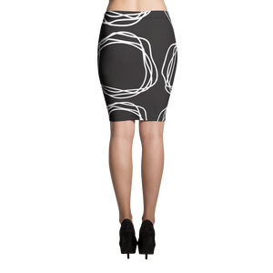 White Flowers | Pencil Skirt