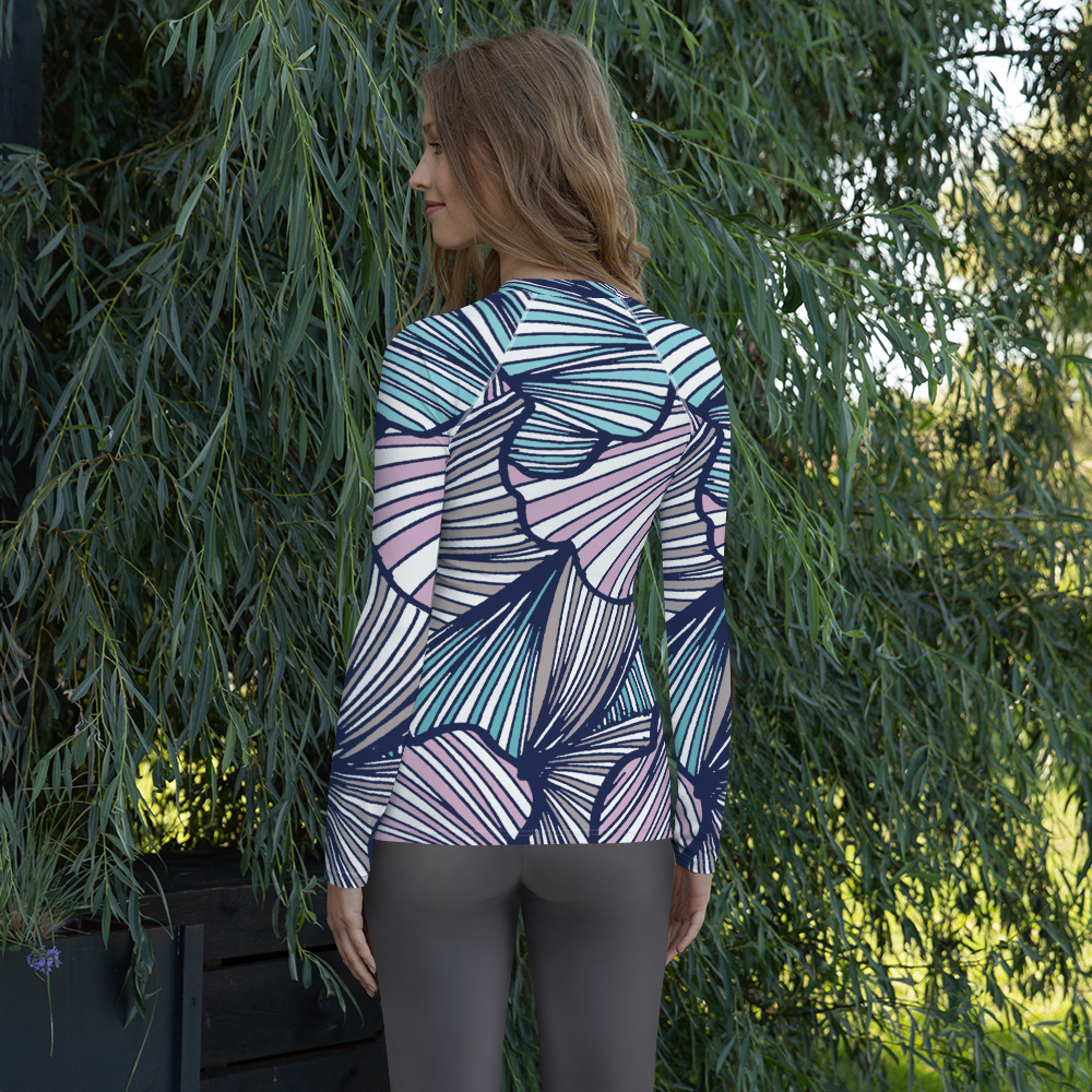 Living Tree Blue | Women's Rash Guard