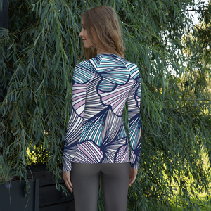 Living Tree Blue | Women's Rash Guard