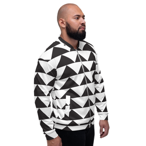 Black and White Triangles | Bomber Jacket