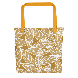 White Leaves on Gold | Tote Bag