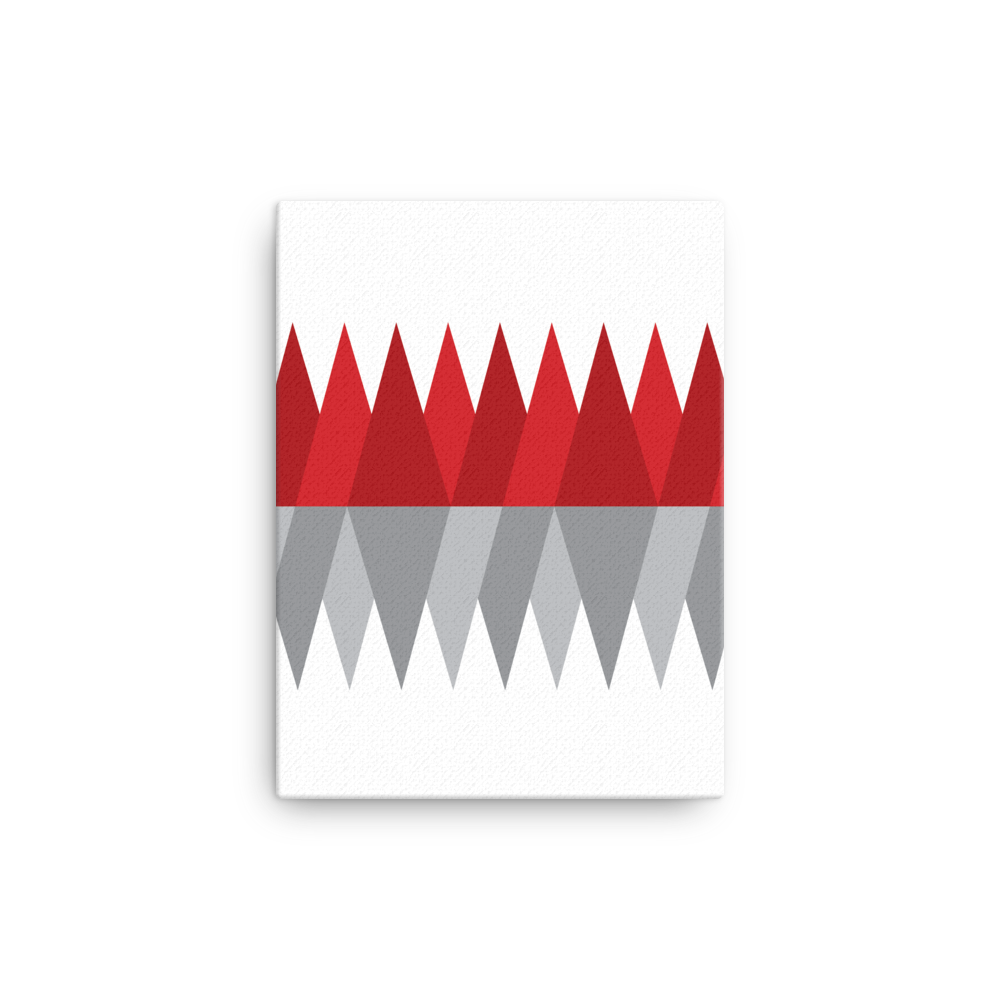 Red Gray Christmas | Canvas