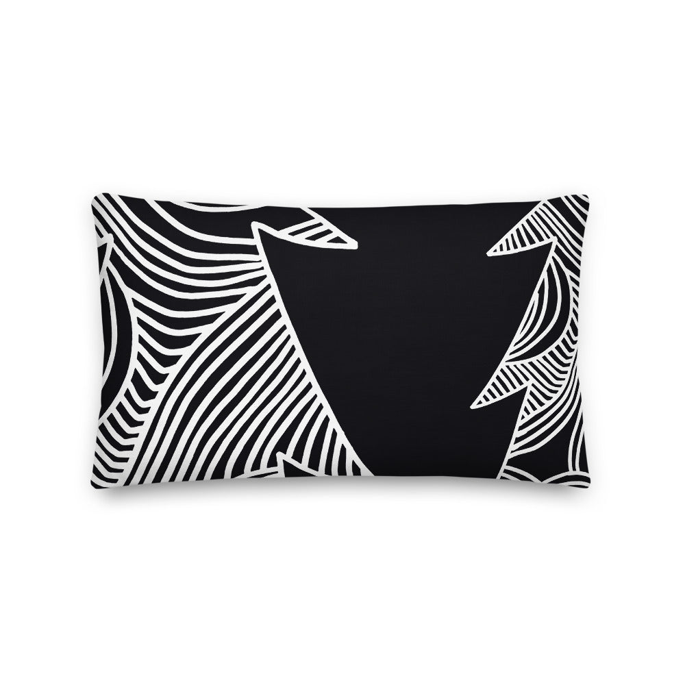 Stars and Trees Black | Pillow