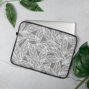 Messy White Leaves | Laptop Sleeve