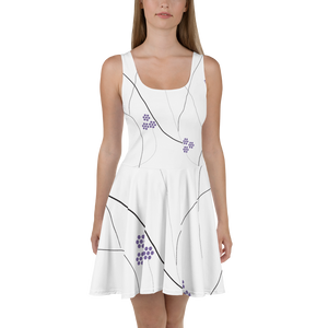 Purple Small Flowers | Skater Dress