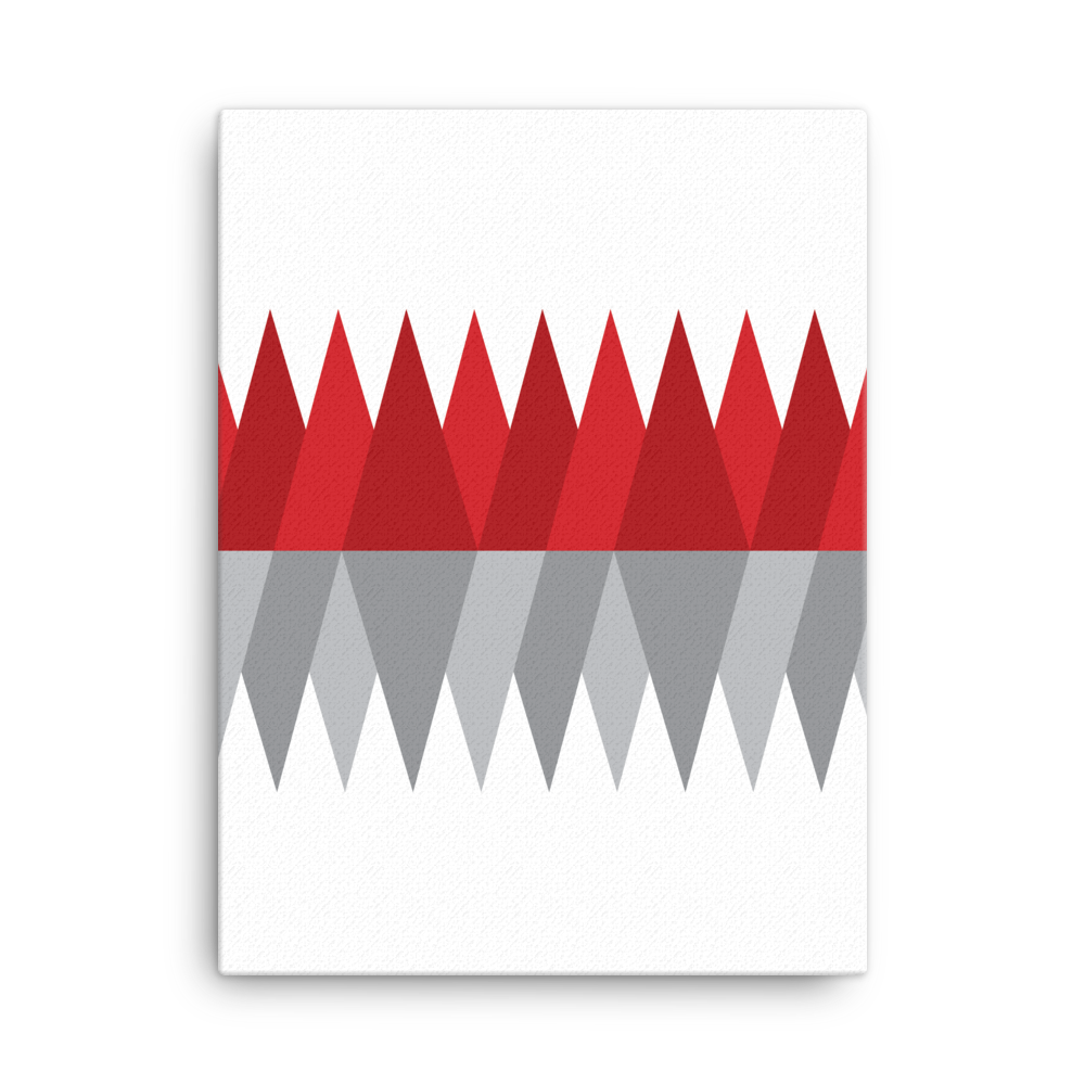 Red Gray Christmas | Canvas