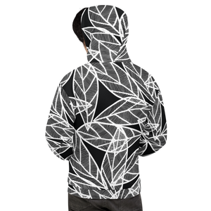 White Leaves on Black | Hoodie