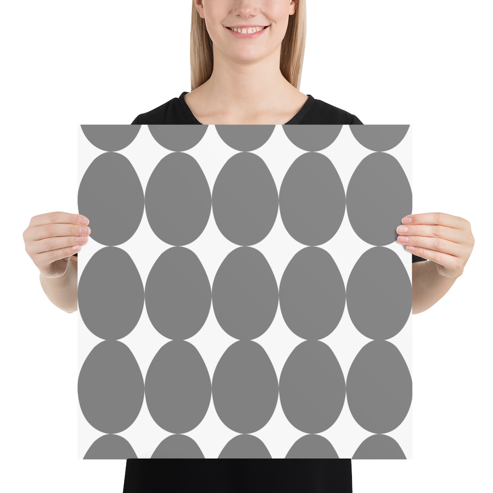 Easter Pattern Gray | Poster