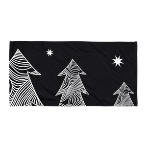Stars and Trees Black | Towel