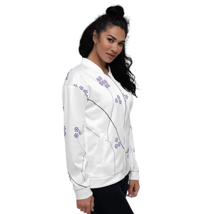 Purple Small Flowers | Bomber Jacket