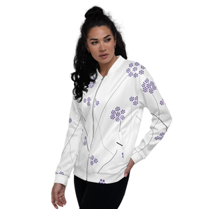 Purple Small Flowers | Bomber Jacket