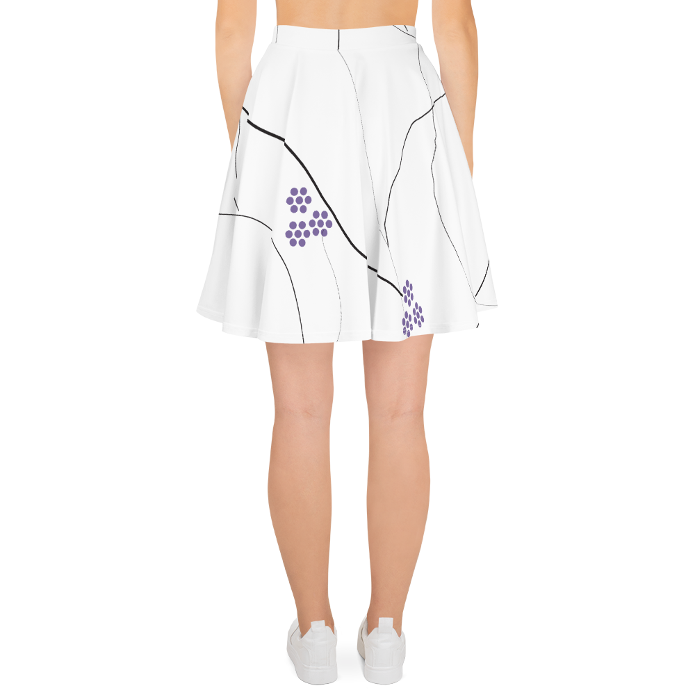 Purple Small Flowers | Skater Skirt