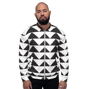 Black and White Triangles | Bomber Jacket
