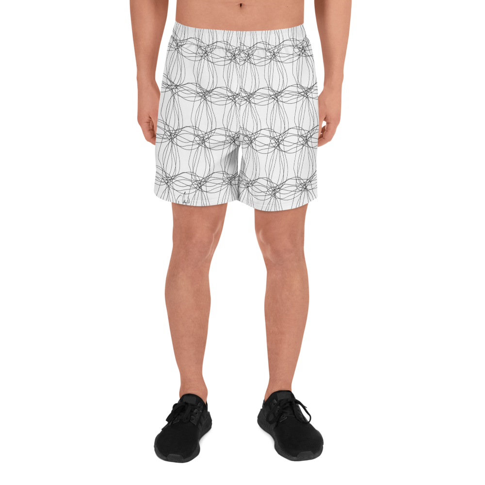 Ornament Graphic Flowers | Men's Athletic Long Shorts