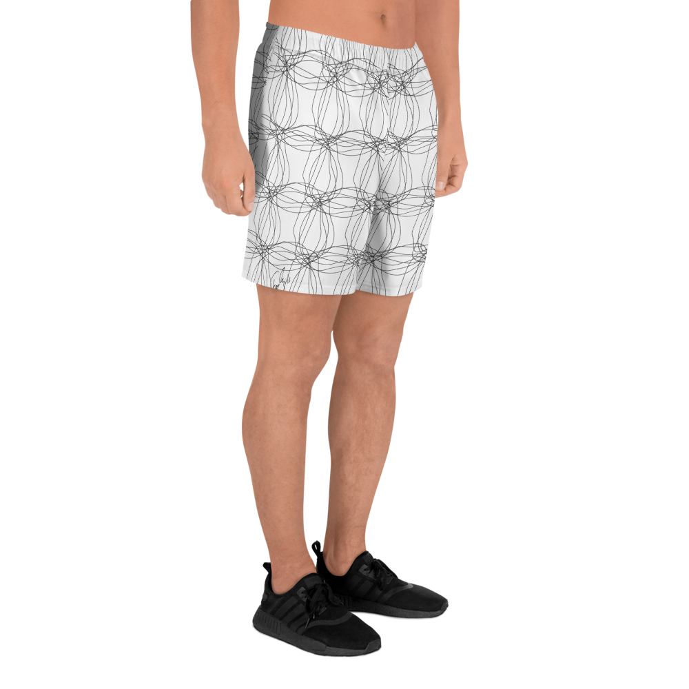 Ornament Graphic Flowers | Men's Athletic Long Shorts
